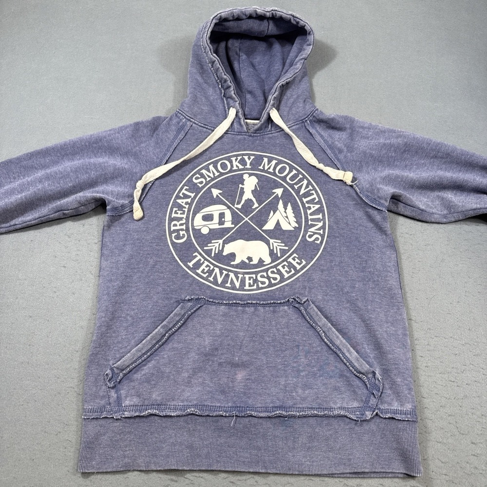 Great Smoky Mountains Tennessee Hoodie US Vintage WOMEN LARGE MORE LIKE MEDIUM